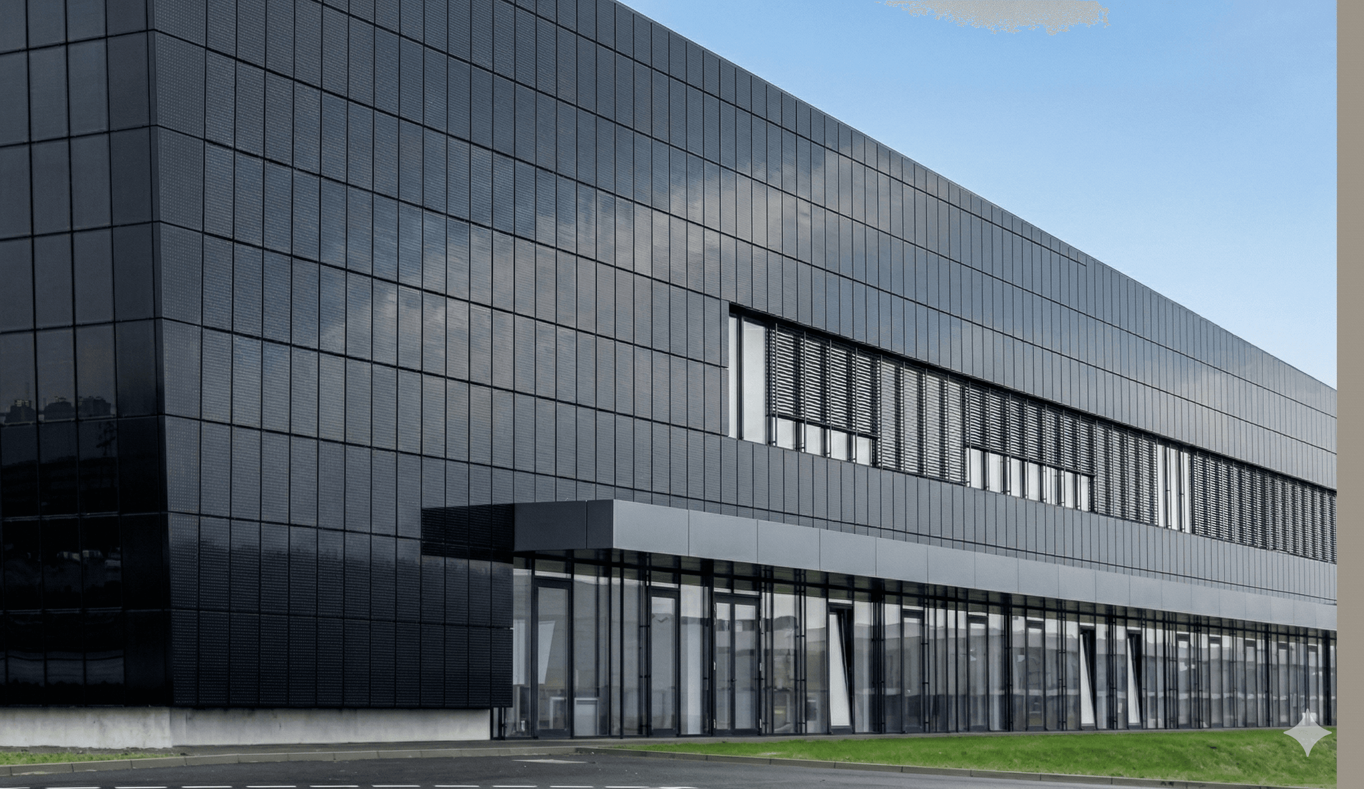 BIPV realizace - fasáda budovy