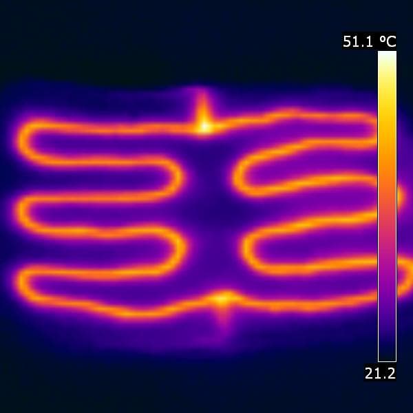 Termovizní snímek podložky